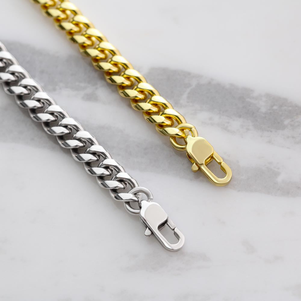 DADDY TO BE: SUPRISE HIM WITH A PREIMIUM CUBAN LINK CHAIN GIFT SET (SILVER & GOLD)