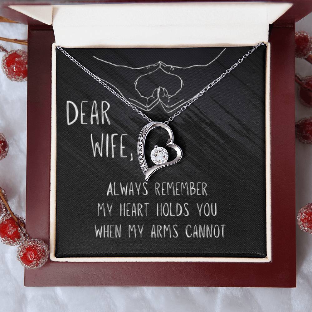 Dear Wife, Held in My Heart Necklace