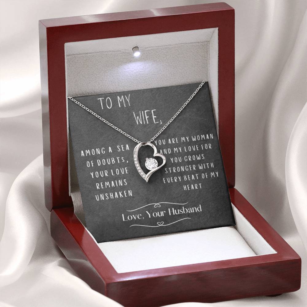 To My Wife: Forever Love Without a Doubt Necklace