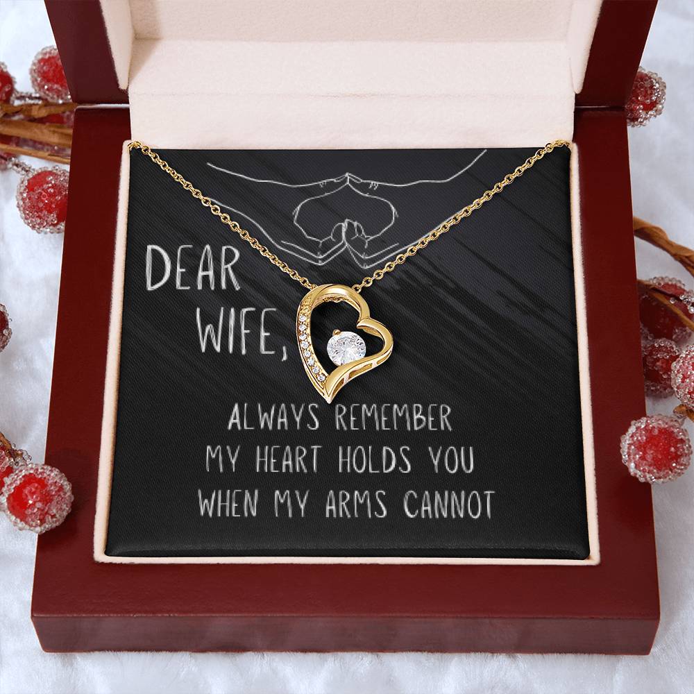 Dear Wife, Held in My Heart Necklace