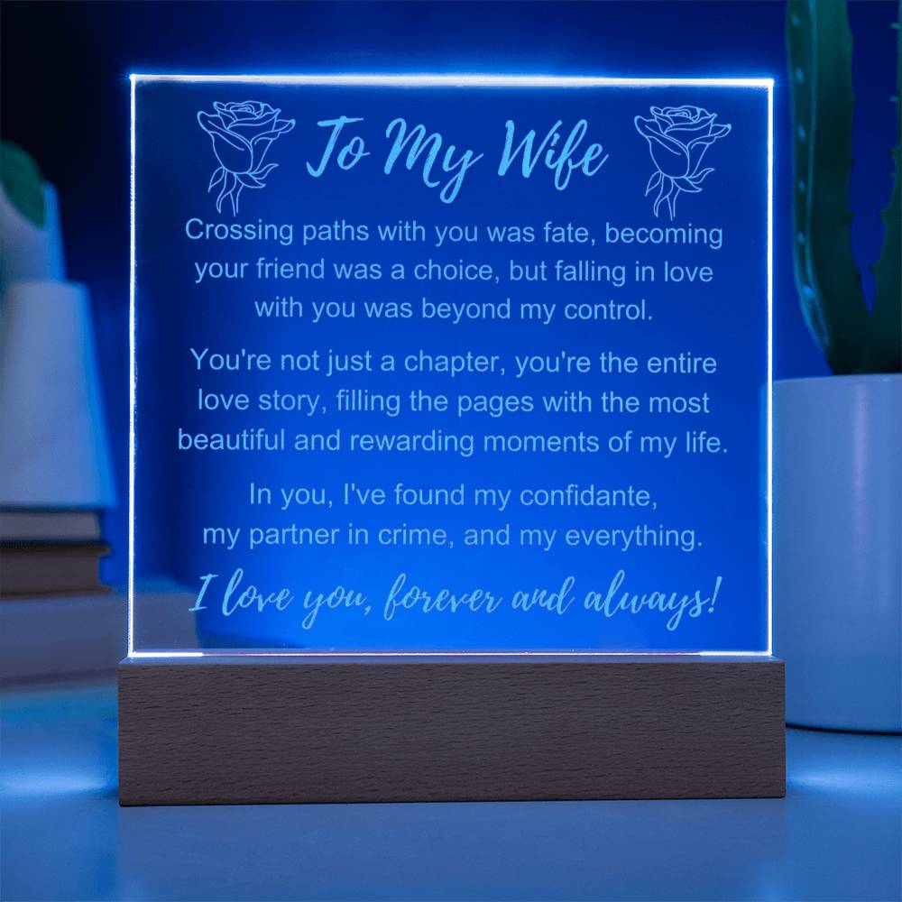 To My Wife: Forever & Always Plaque