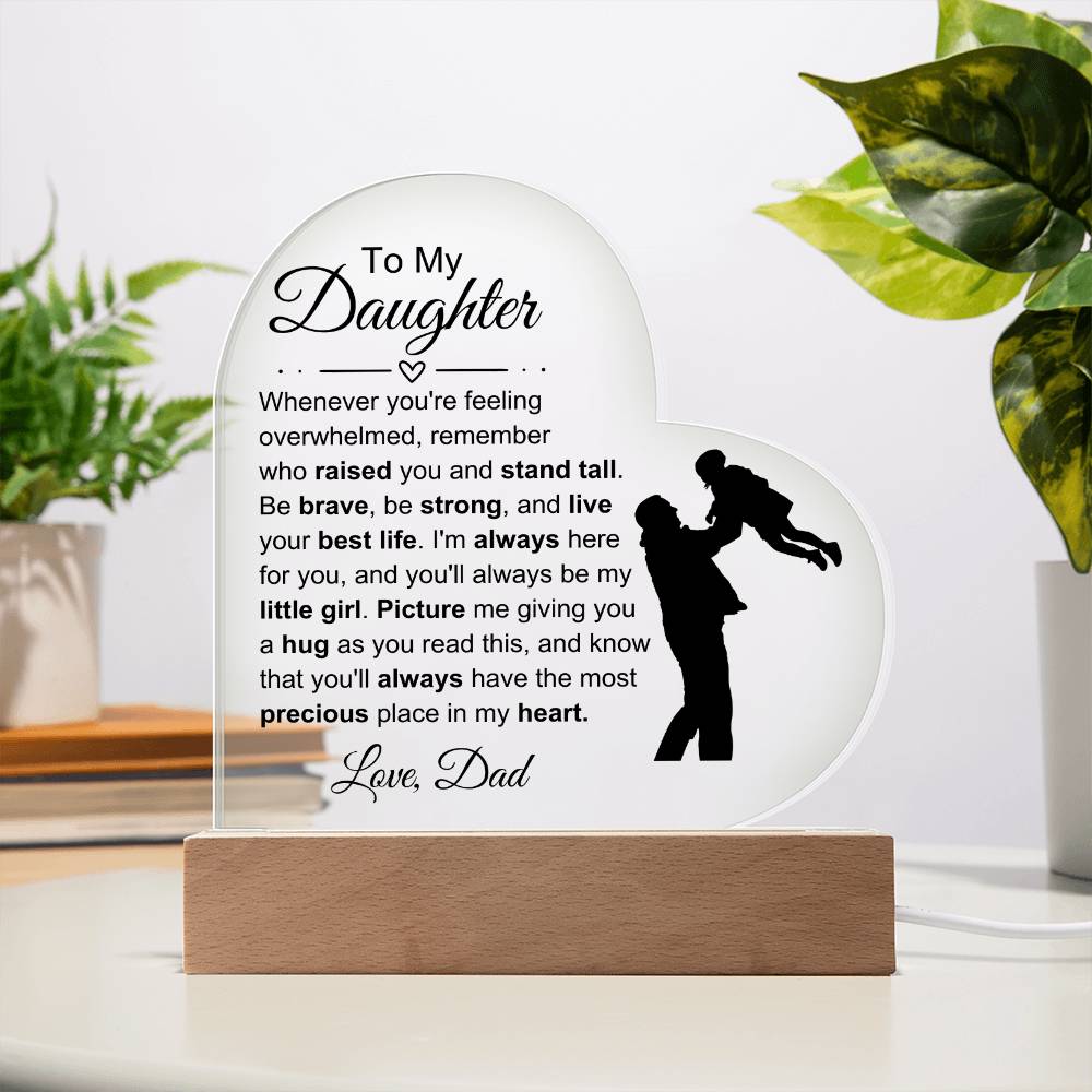To My Daughter: My Heart Plaque