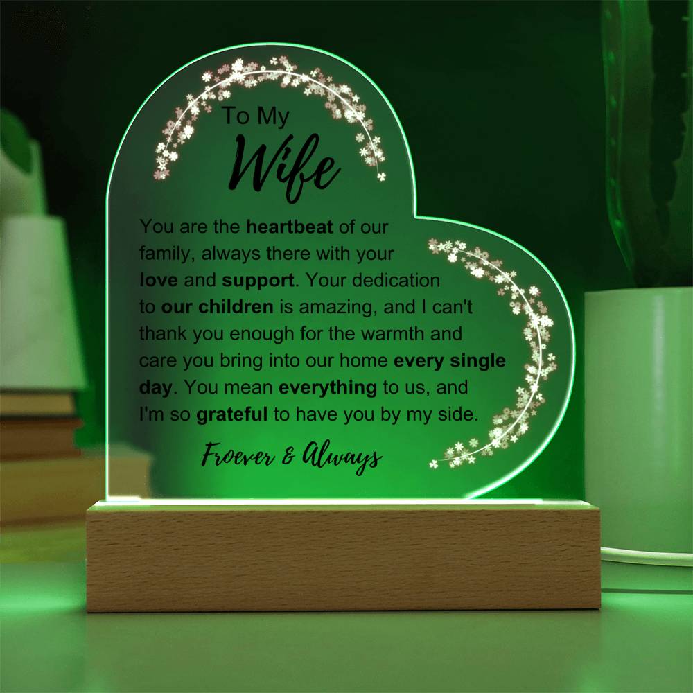 To My Wife: Forever & Always Plaque