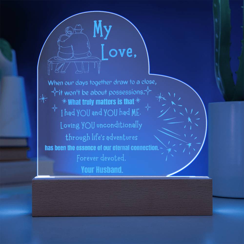 ENGRAVED LOVEHEART- MY LOVE