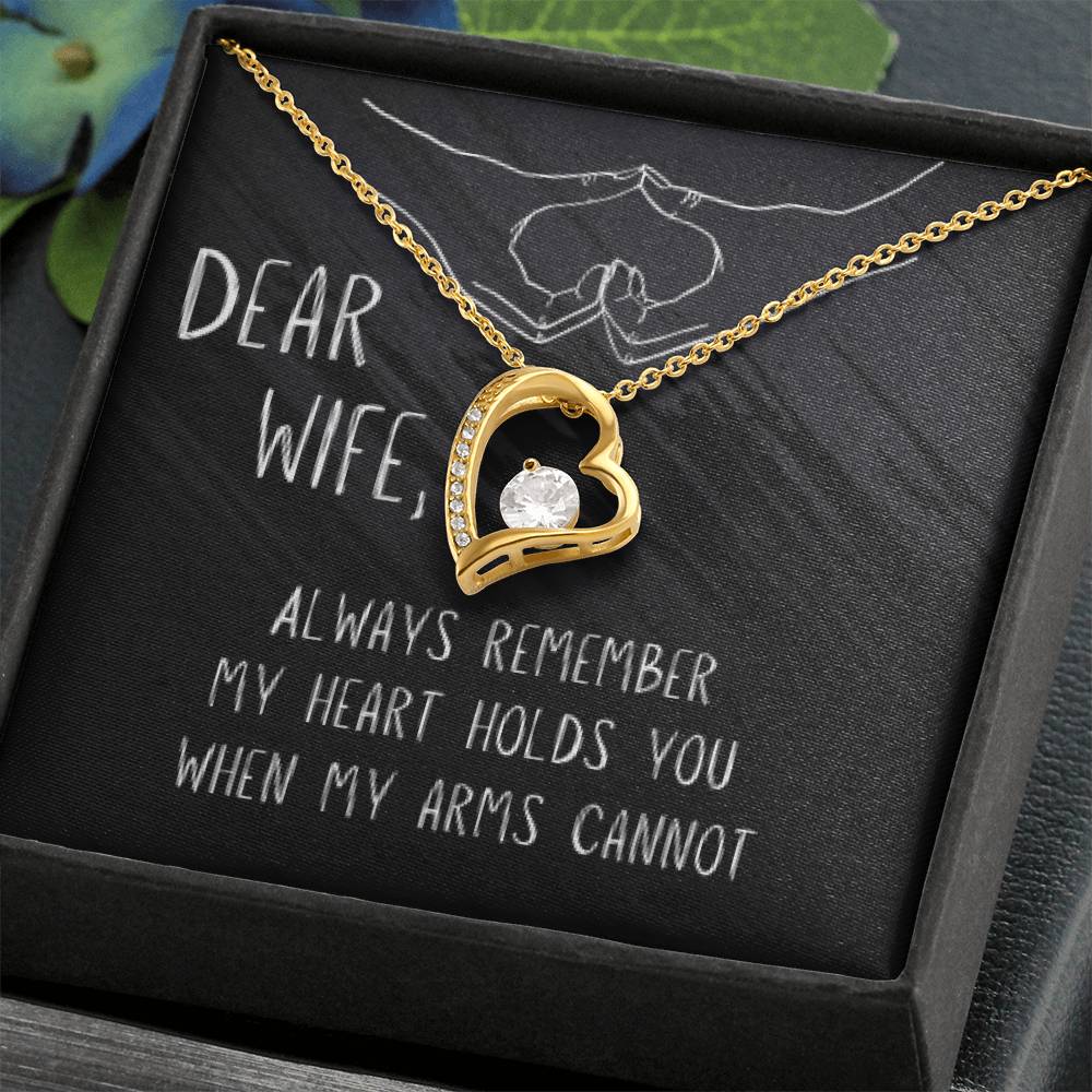 Dear Wife, Held in My Heart Necklace