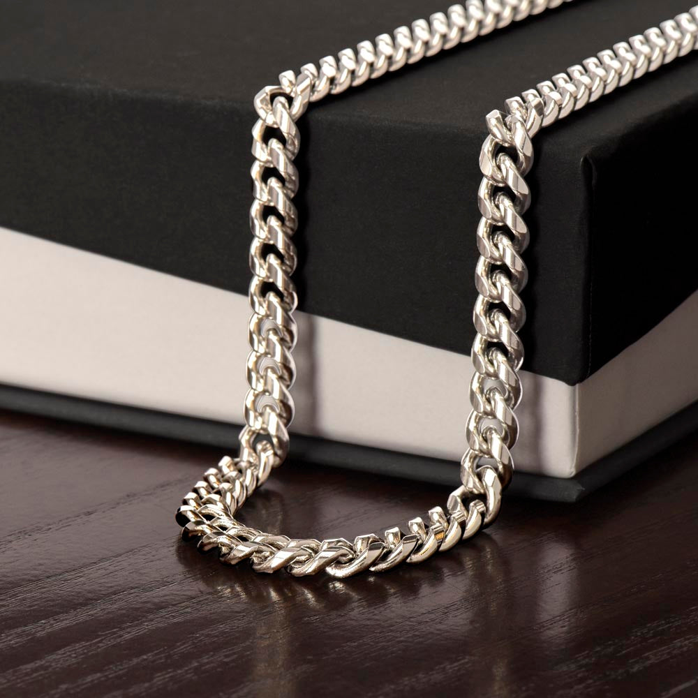 DADDY TO BE: SUPRISE HIM  WITH A PREIMIUM CUBAN LINK CHAIN GIFT SET (SILVER & GOLD)