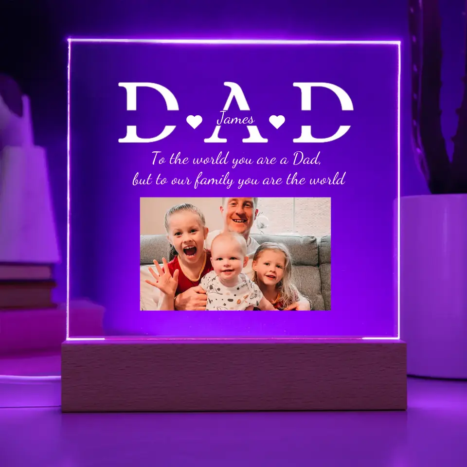 Custom Dad Acrylic Lamp