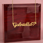 SOULMATE BEATS: PERSONALIZED NAME NECKLACE IN POLISHED STAINLESS STEEL OR 18K YELLOW GOLD FINISH