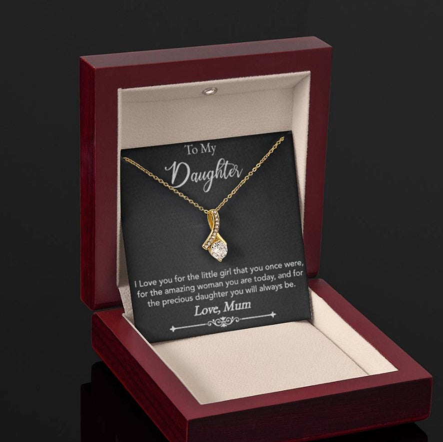 TO MY DAUGHTER: CHERISH HER ELEGANCE WITH THE ALLURING BEAUTY NECKLACE (YELLOW & WHITE GOLD VARIANTS