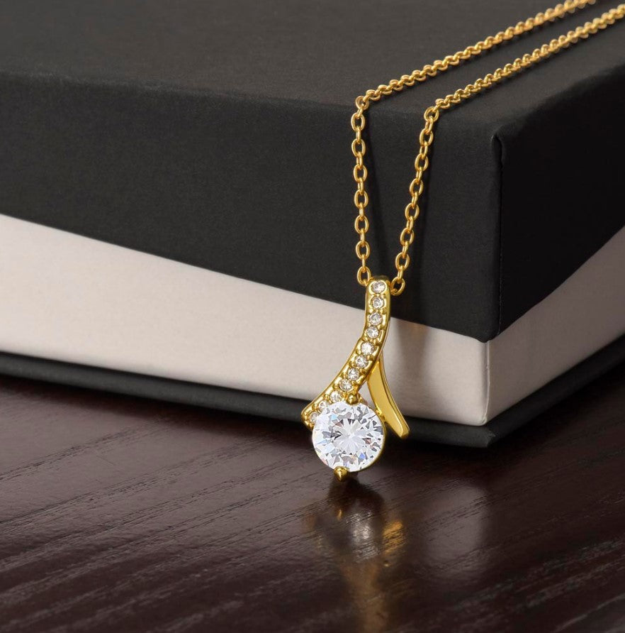 TO MY DAUGHTER: CHERISH HER ELEGANCE WITH THE ALLURING BEAUTY NECKLACE (YELLOW & WHITE GOLD VARIANTS