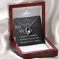 Dear Wife. Heart Held Necklace