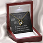 Dear Wife. Heart Held Necklace