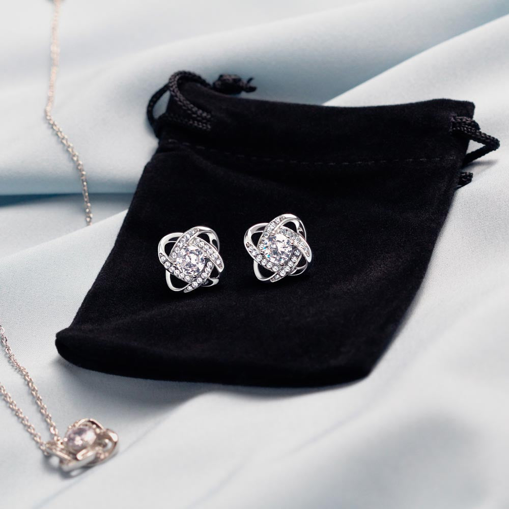 CELEBRATE YOUR SISTER'S BIRTHDAY WITH OUR LOVE KNOT EARRING & NECKLACE BUNDLE