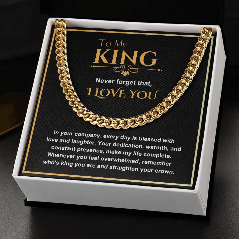 To My King: Cuban Necklace