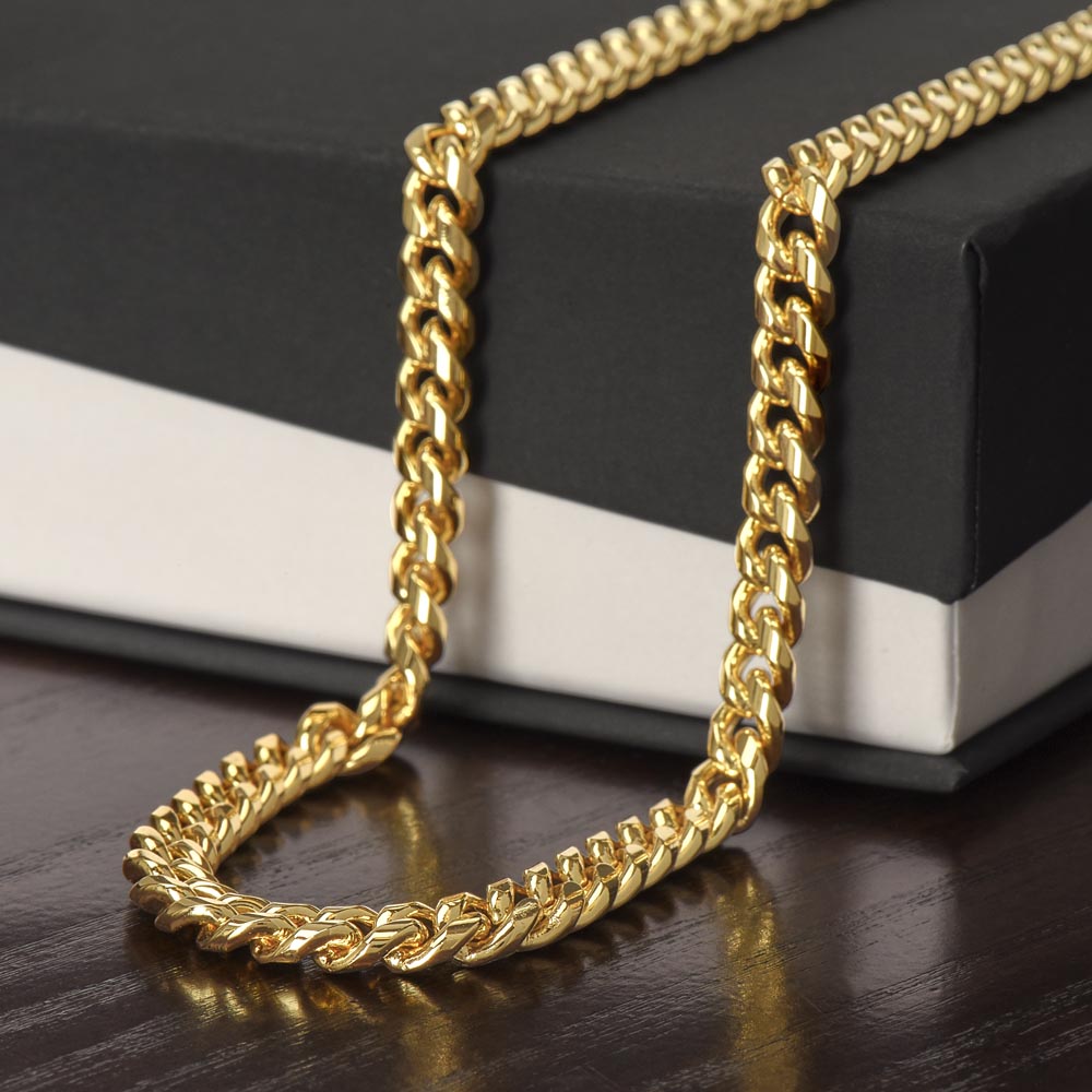 DADDY TO BE: SUPRISE HIM  WITH A PREIMIUM CUBAN LINK CHAIN GIFT SET (SILVER & GOLD)