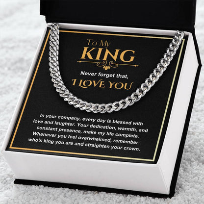 To My King: Cuban Necklace