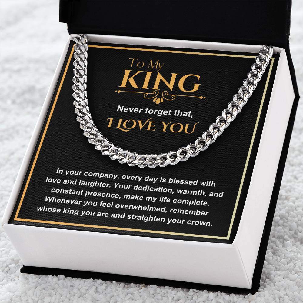 To My King: Crown Chain Necklace