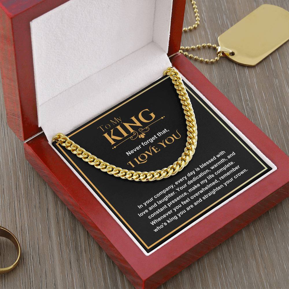 To My King: Cuban Necklace