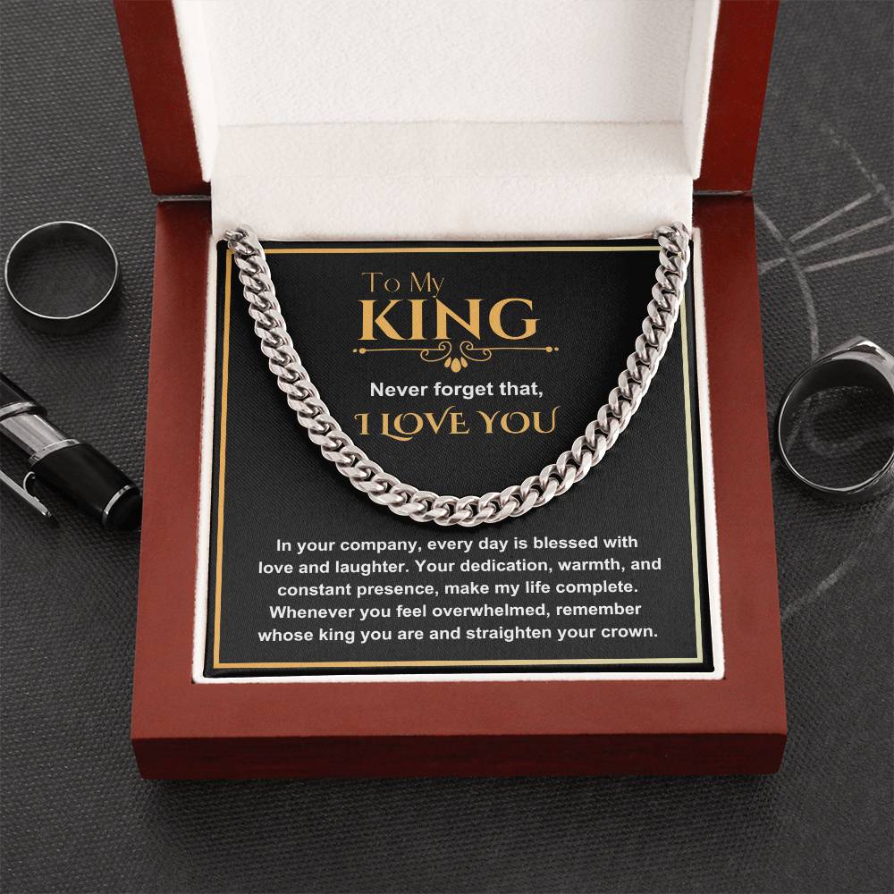 To My King: Crown Chain Necklace