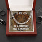BE A WARRIOR: SON TIMELESS CUBAN LINK CHAIN IN POLISHED STAINLESS STEEL OR 14K YELLOW GOLD OVER STAINLESS STEEL