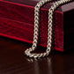 BEARDED BOYFRIEND: CUBAN CHAIN NECKLACE IN STAINLESS STEEL OR 14K YELLOW GOLD