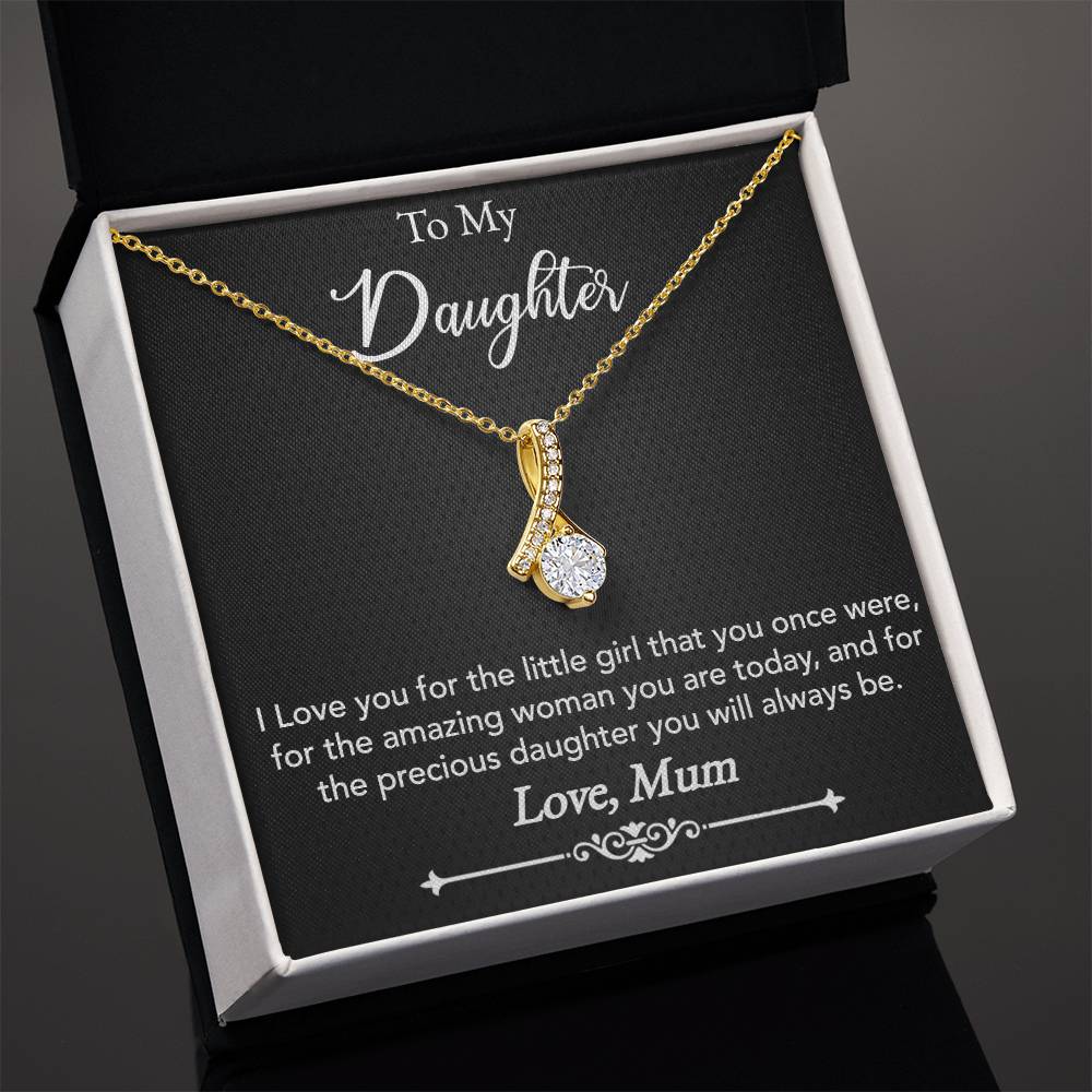 TO MY DAUGHTER: CHERISH HER ELEGANCE WITH THE ALLURING BEAUTY NECKLACE (YELLOW & WHITE GOLD VARIANTS