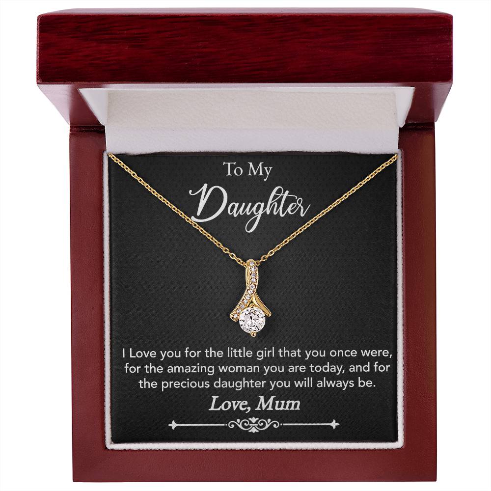 TO MY DAUGHTER: CHERISH HER ELEGANCE WITH THE ALLURING BEAUTY NECKLACE (YELLOW & WHITE GOLD VARIANTS