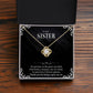 SISTERLY BOND: PERFECT LOVE KNOT NECLACE- 14K WHITE GOLD OR 18K YELLOW GOLD