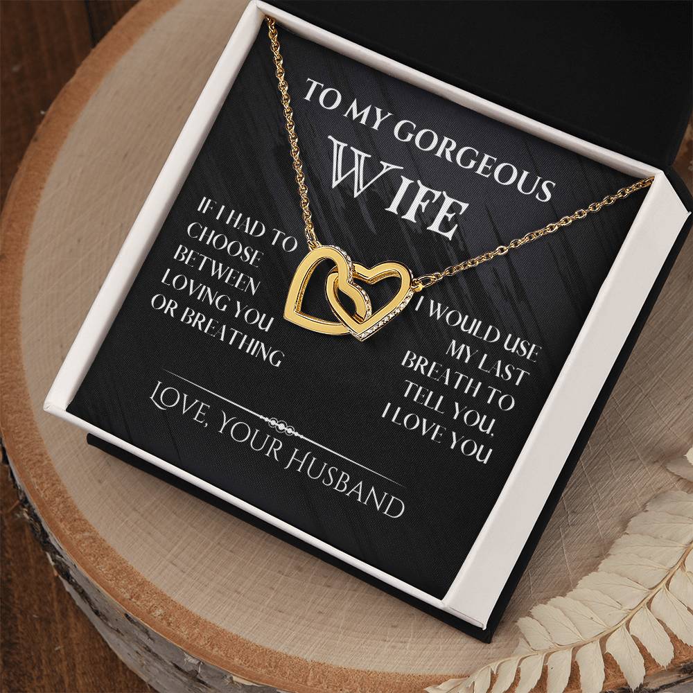 To My Gorgeous Wife: Breathless in Love Necklace