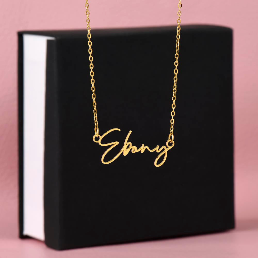 SIGNATURE NAME NECKLACE: A TIMELESS GIFT FOR YOUR BELOVED DAUGHTER