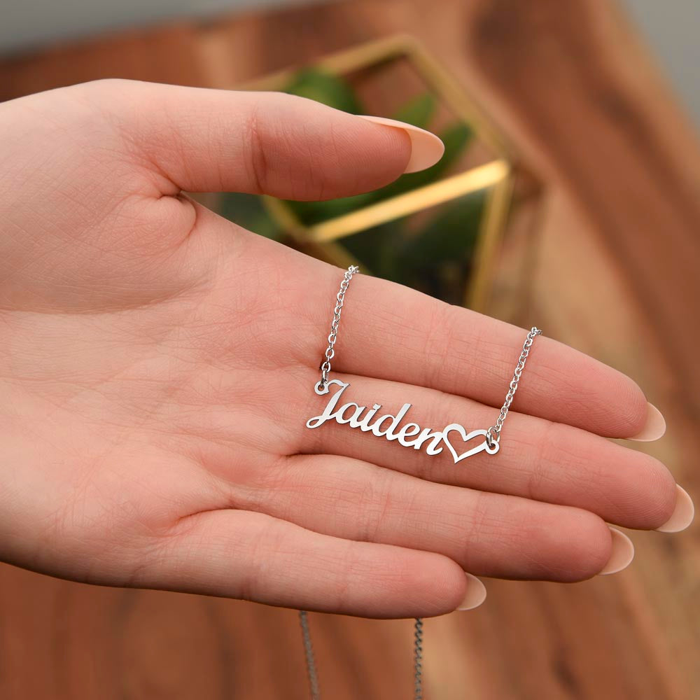 Cherish Forever: Personalized Heart Name Necklace 💖