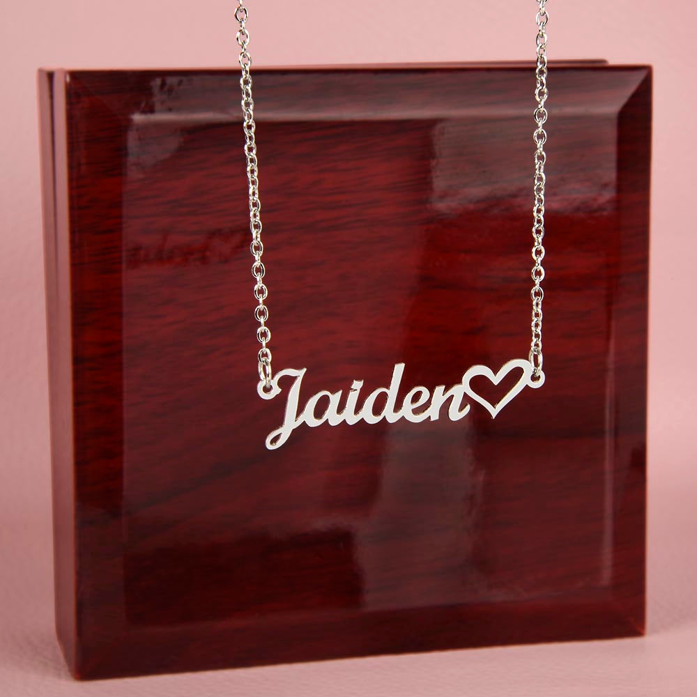 SOULMATE BEATS: PERSONALIZED NAME NECKLACE IN POLISHED STAINLESS STEEL OR 18K YELLOW GOLD FINISH