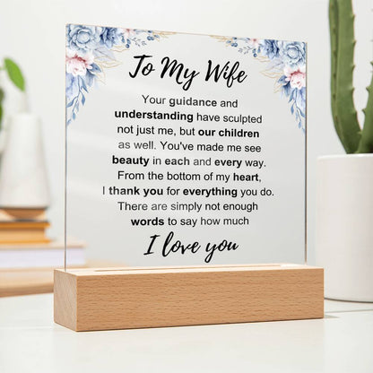 To My Wife: Love You Plaque