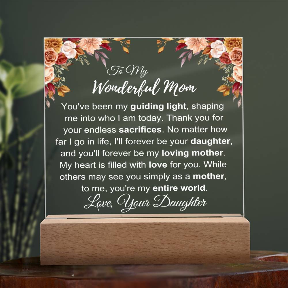 To My Wonderful Mom