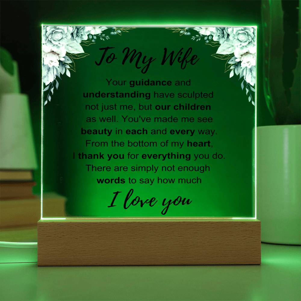 To My Wife: Love You Plaque