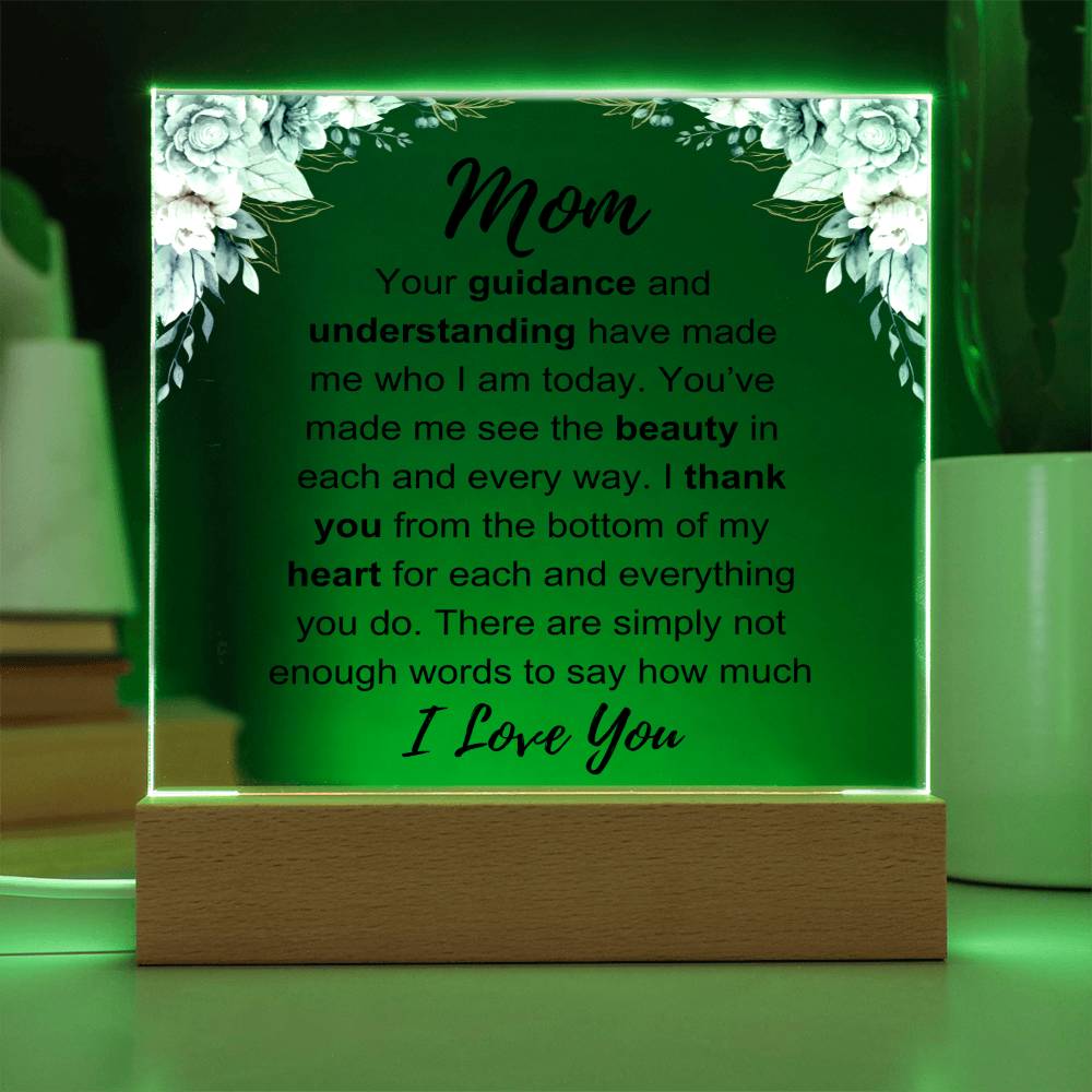 To My Mom: Love You Plaque