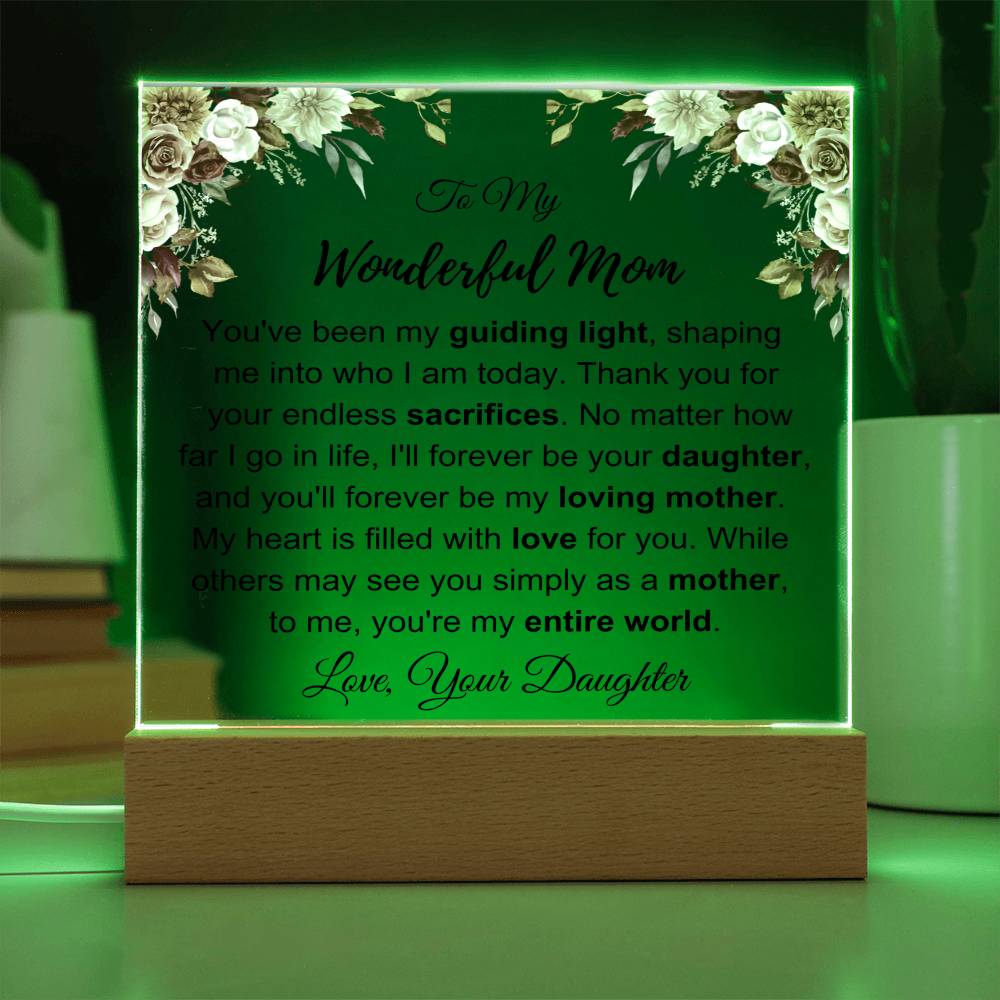 To My Mom: Love Plaque