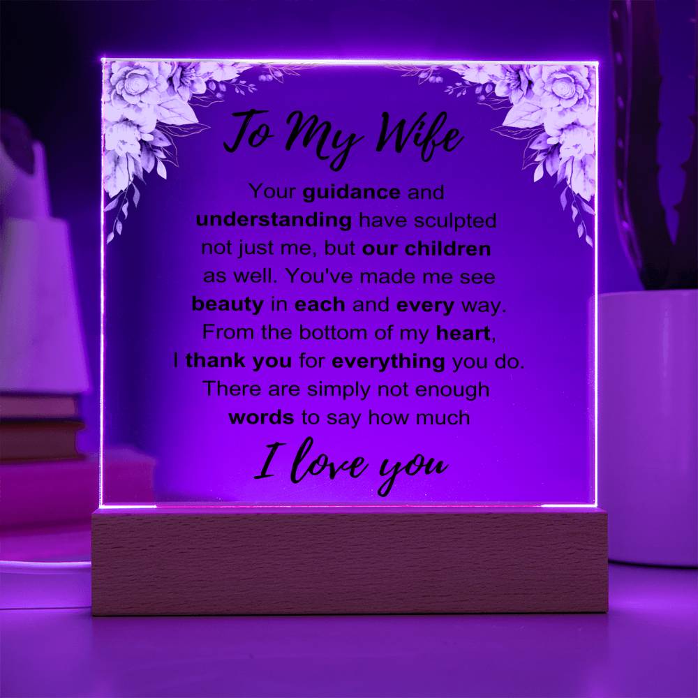 To My Wife: Love You Plaque