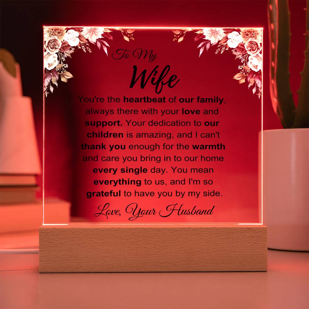 To My Wife: Love You Plaque