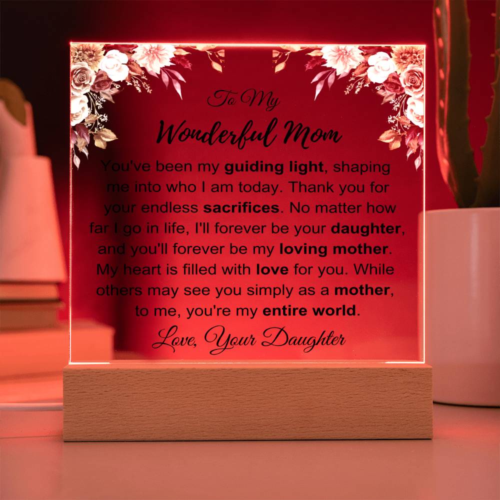 To My Mom: Love Plaque