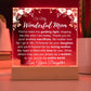 To My Wonderful Mom: Plaque
