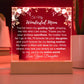 To My Mom: Plaque