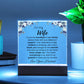 To My Wife: Love You Plaque
