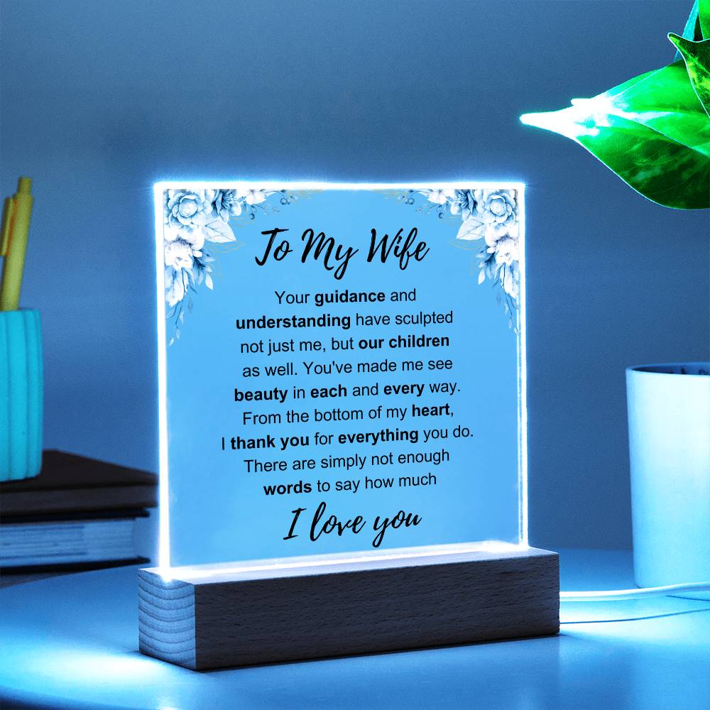 To My Wife: Love You Plaque