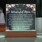 To My Wonderful Mom: Plaque