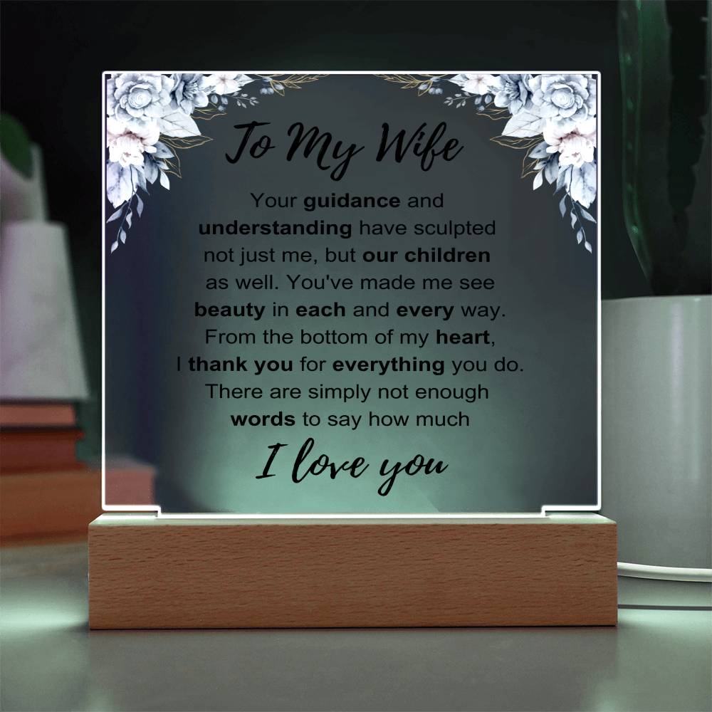 To My Wife: Love You Plaque