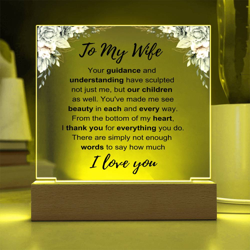 To My Wife: Love You Plaque