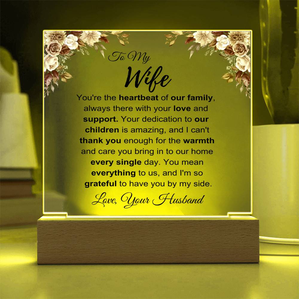 To My Wife: Love You Plaque