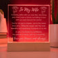 To My Wife: Forever & Always Plaque