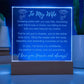 To My Wife: Forever & Always Plaque